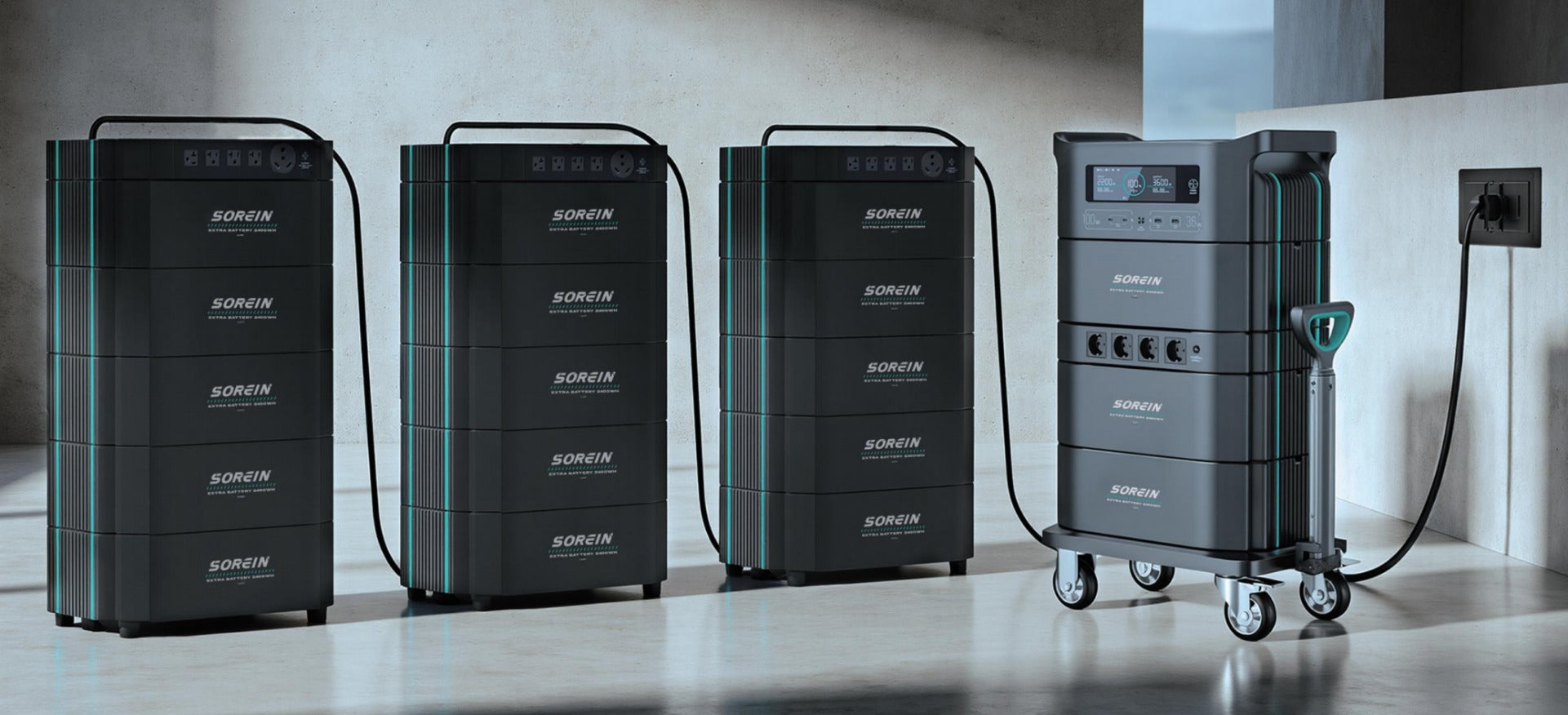 SoreinPower Max Power modular configuration with multiple battery stacks